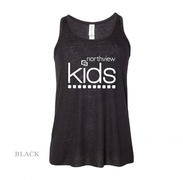 Youth Printed Flowy Racerback Tank - Image 3