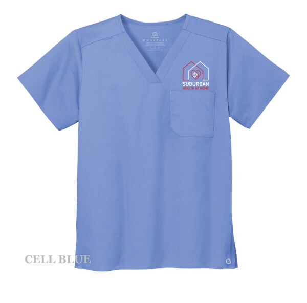 Mens Embroidered V-Neck Scrub Top - Image 12