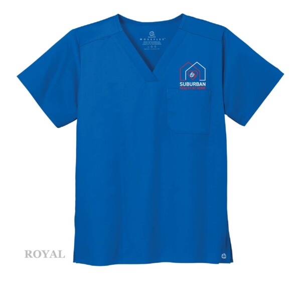 Mens Embroidered V-Neck Scrub Top - Image 11