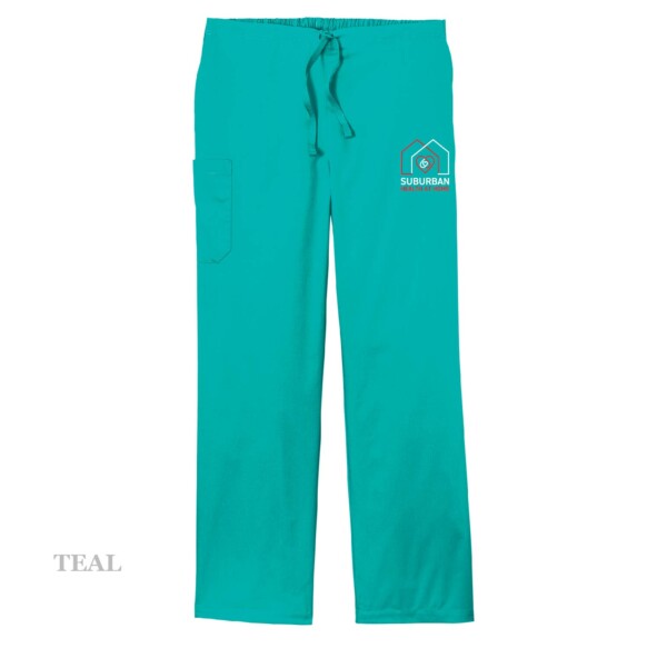 Unisex Embroidered Scrub Pants - Image 2