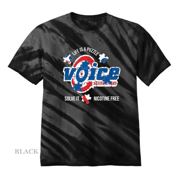 Voice Puzzle Tiger Tie Dye T-Shirt