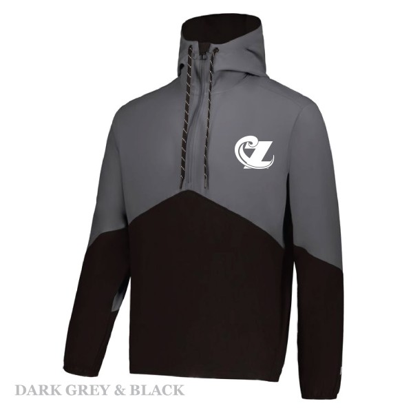 Adult Embroidered Hooded 1/2 Zip Pullover